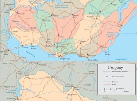 Uruguay vector maps