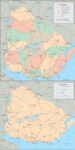 Uruguay vector maps