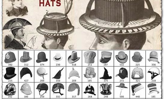 Photoshop vintage hats brushes