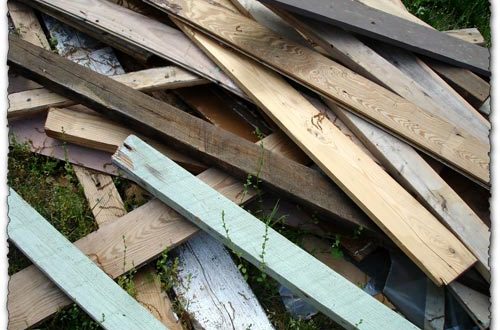 Abandoned trash wood texture