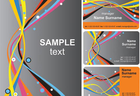 Abstract business cards vectors