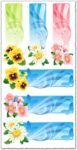 Abstract flower vector banners