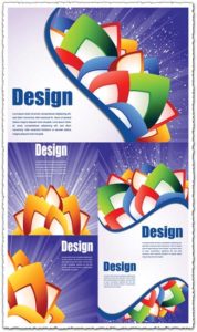 Abstract flyers design vector