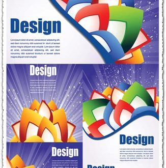 Abstract flyers design vector