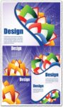 Abstract flyers design vector