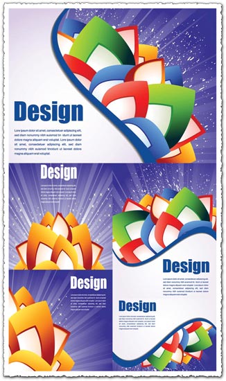 Abstract flyers design vector