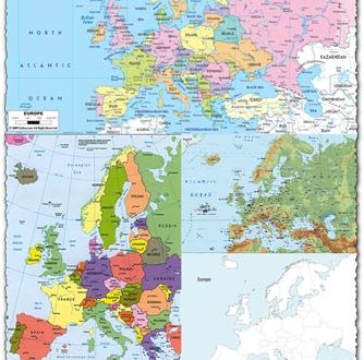 Administrative Europe map vector