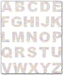 Alphabet letters collage vectors