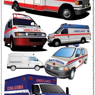 Ambulances vector design