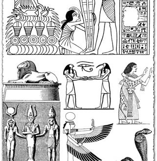Ancient Egypt motifs cliparts