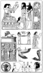 Ancient Egypt motifs cliparts