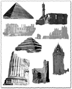 Ancient ruins Photoshop brushes