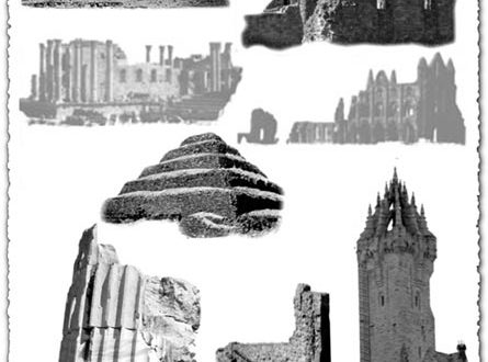Ancient ruins Photoshop brushes