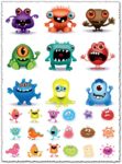 Angry monsters vector avatars