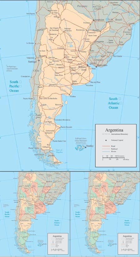 Argentina vector maps