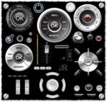 Audio navigator buttons vector