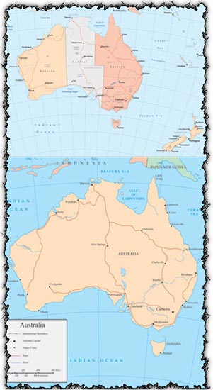 Australia map vector Australia map vector