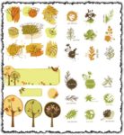 Autumn leaves vectors