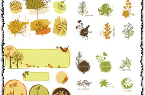 Autumn leaves vectors
