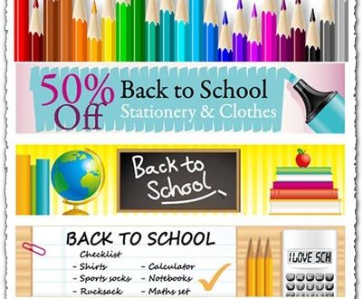 Back to school vector elements