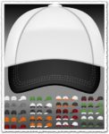 Baseball hats vector models
