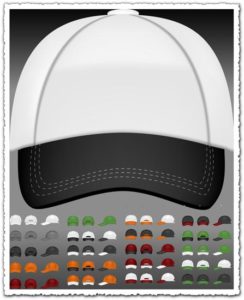 Baseball hats vector models