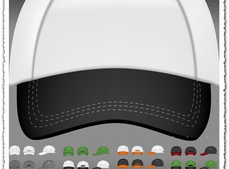Baseball hats vector models