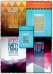Beach party flyers vector templates