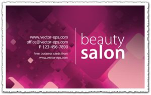 Beauty salon business card