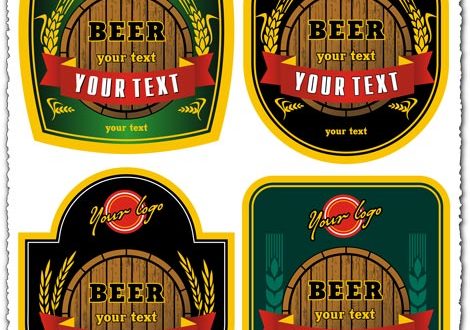 Beer logo vector labels