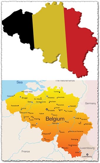 Belgium vector maps