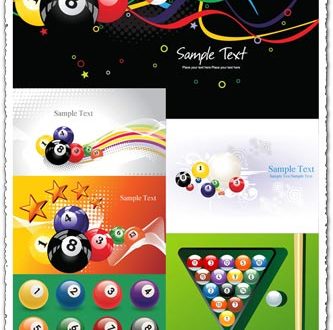 Billiard and snooker balls vector