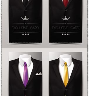 Black tuxedos vector shapes
