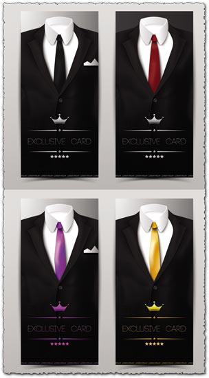 Black tuxedos vector shapes