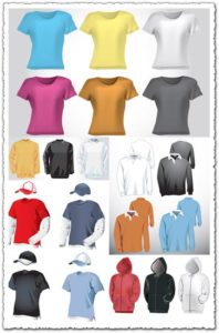 Blank clothing vector t-shirts