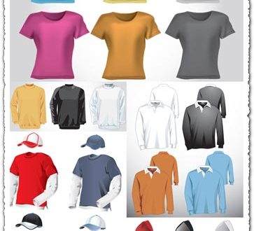 Blank clothing vector t-shirts