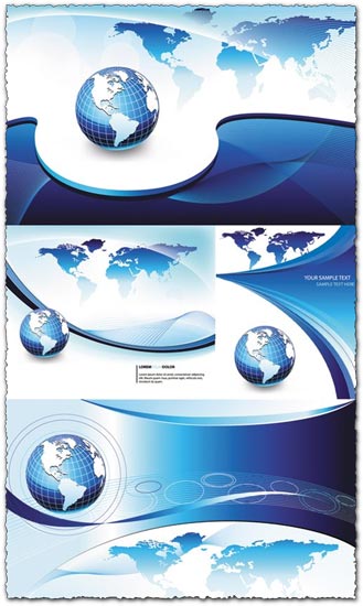 Blue business background vectors