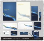 Blue corporate business vector templates