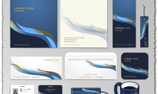 Blue corporate business vector templates