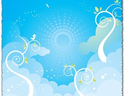 Blue sky background vector eps design