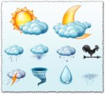 Blue weather icons