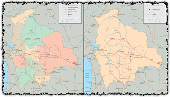 Bolivia vector maps