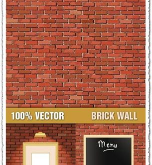 Brick walls texture vectors