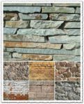 Bricks and stone background textures