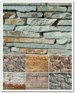 Bricks and stone background textures