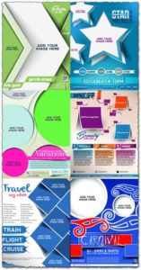Brochure covers for events vector