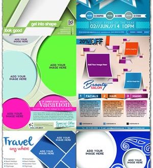 Brochure covers for events vector
