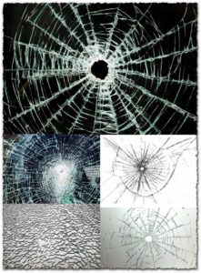 Broken glass textures effect