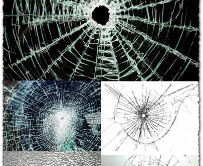 Broken glass textures effect