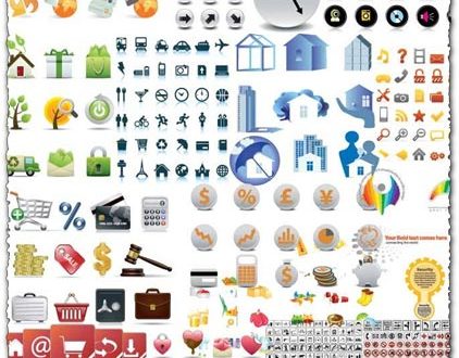 Business and shopping vector icons